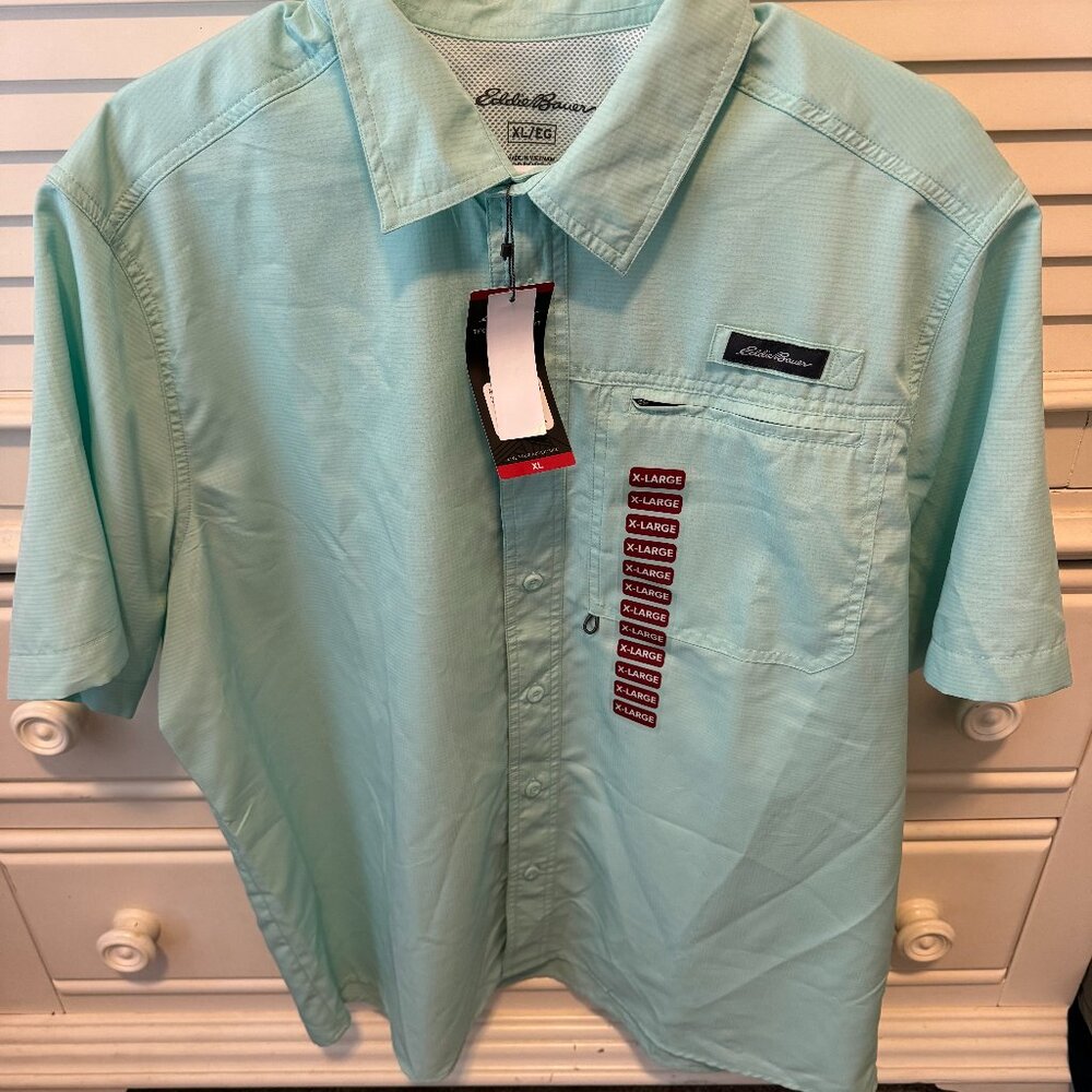 NWT Eddie Bauer Tech Woven Shirt XL